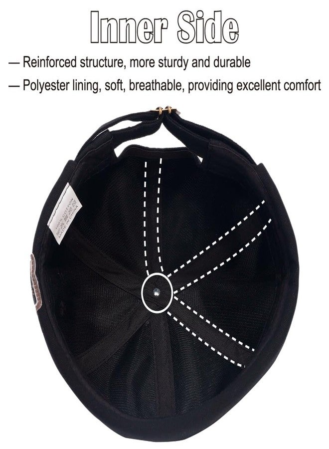 Gadfary Brimless Hats for Men Brimless Caps, Rolled Cuff Retro Docker Hat for Men Womens Skull Cap with Adjustable Brimless Beanie Hat (Denim Black) - Image 3